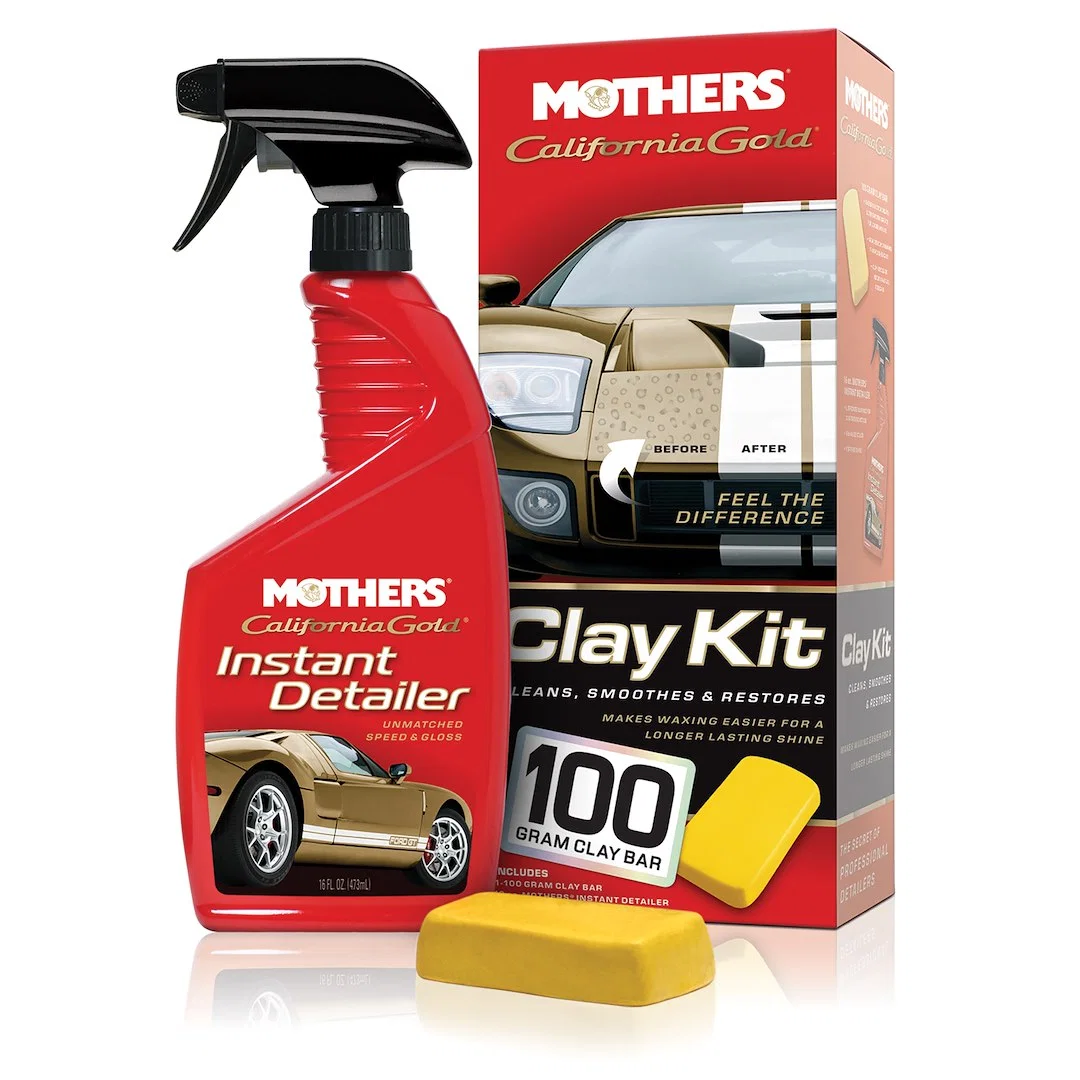07241 – MOTHERS Car Detailing Kit, With One Clay Bar 100 Gram And 16 Ounce Spray Bottle Instant Detailer